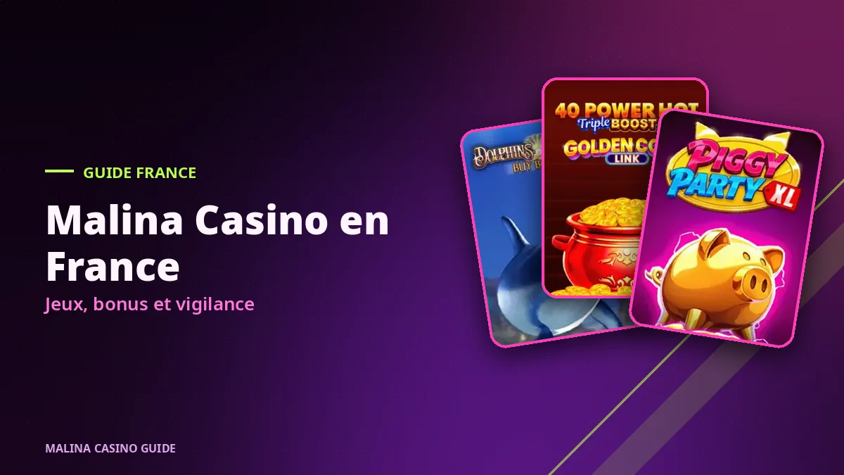 Sélection de machines à sous du catalogue Malina Casino